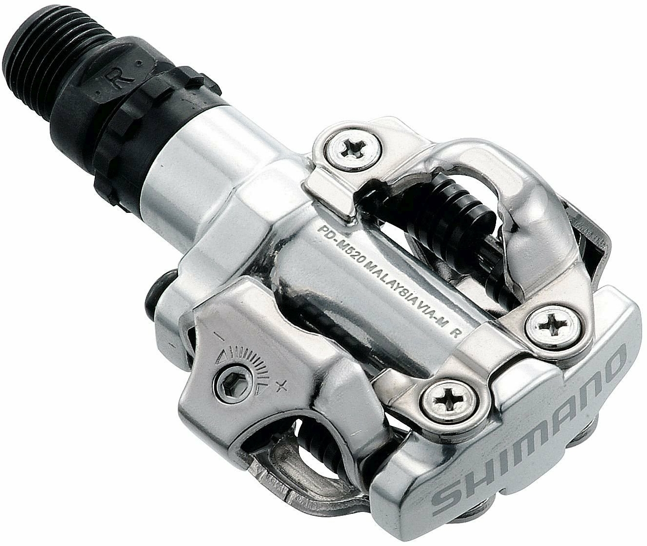 Shimano PD-M520 silber + SH51 SPD Pedale 9/16 silber