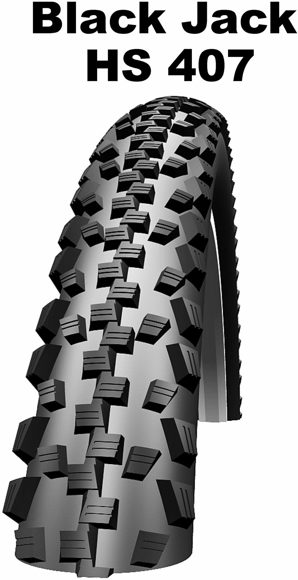 Schwalbe Active Line - Basic Compound -Drahtreifen, 26 Zoll Black Jack  (57-559) schwarz/schwarz