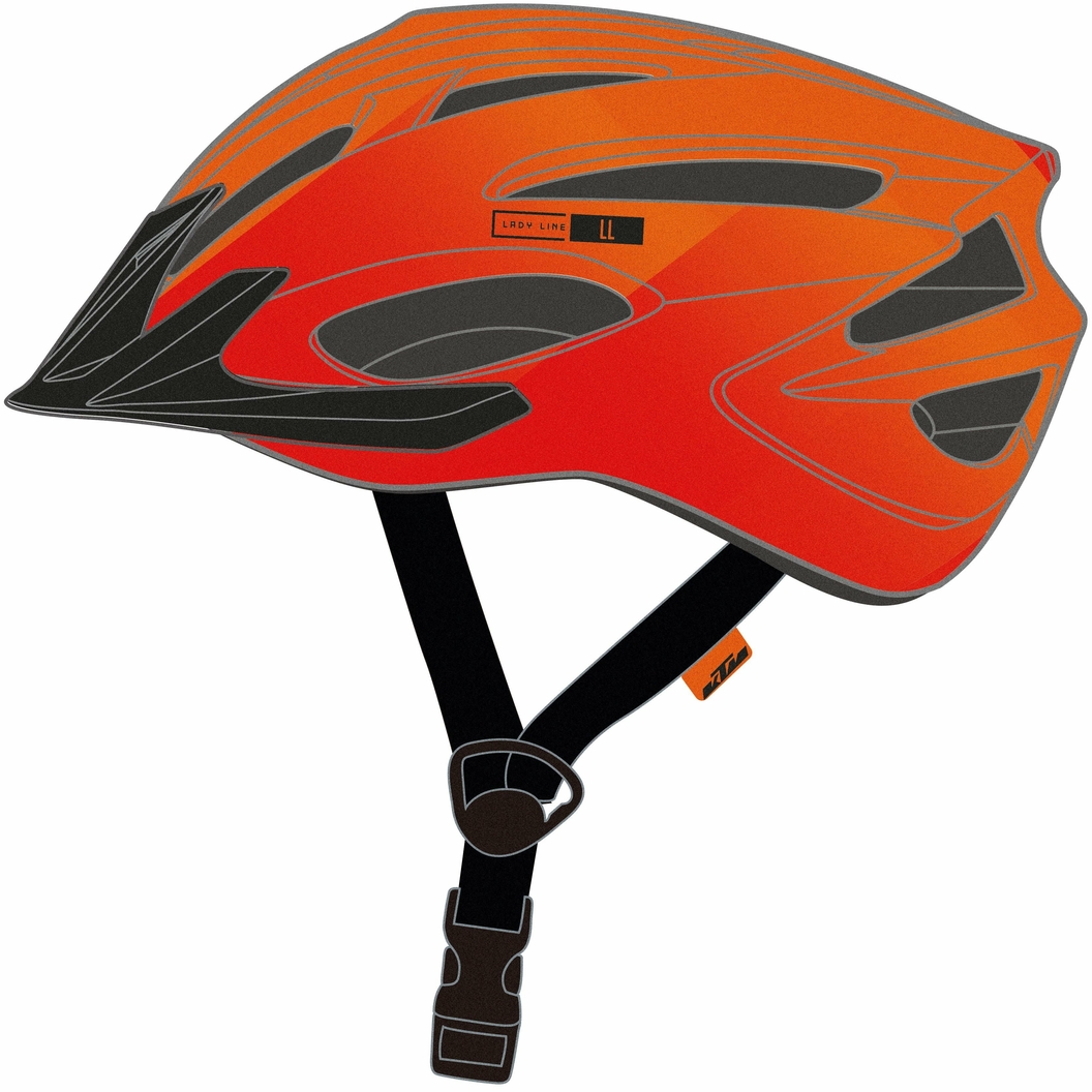 KTM Helmet Lady Line 54-58 cm orange matt