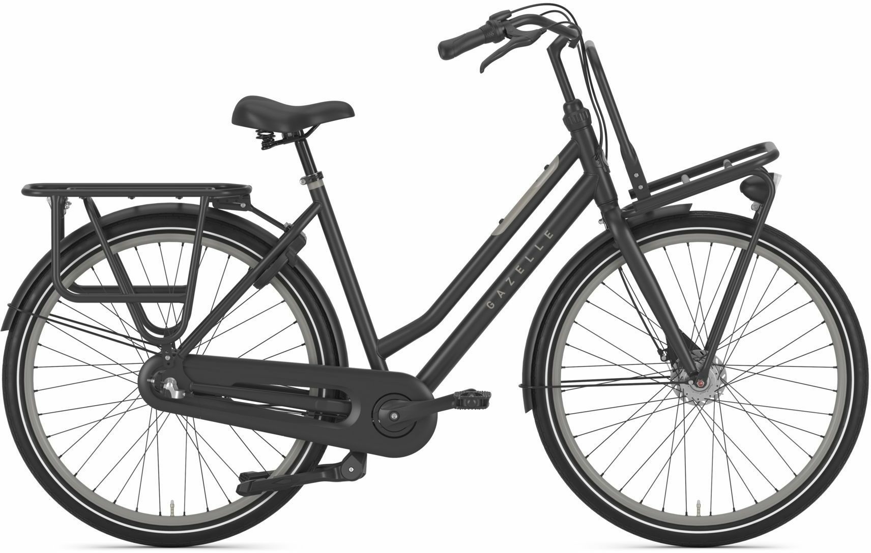 Gazelle HEAVY DUTYNL T3, 3 Gang Nabenschaltung, Damenfahrrad, Tiefeinsteiger, Modell 2024, 28 Zoll 59 cm black