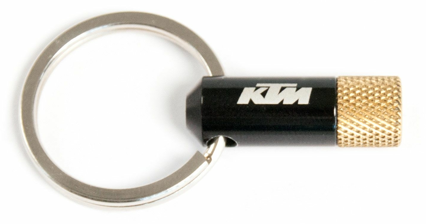 KTM Pumpen Zubehör Presta Adapter Key Tag black / brass