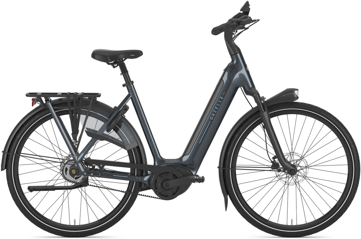 Gazelle Grenoble C5 HMB (625 Wh), 5 Gang Nabenschaltung, Unisexfahrrad, Wave, Modell 2025, 28 Zoll 53 cm Anthracite Grey