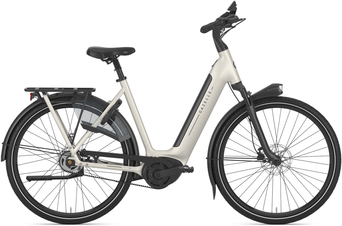 Gazelle Arroyo C5 HMB Elite (625 Wh), 5 Gang Nabenschaltung, Unisexfahrrad, Wave, Modell 2025, 28 Zoll 57 cm ivory white