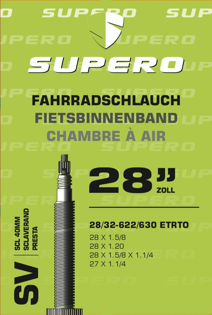 schläuche/Bereifung: Supero  Fahrradschlauch 28" Scl.40 2832-622630 