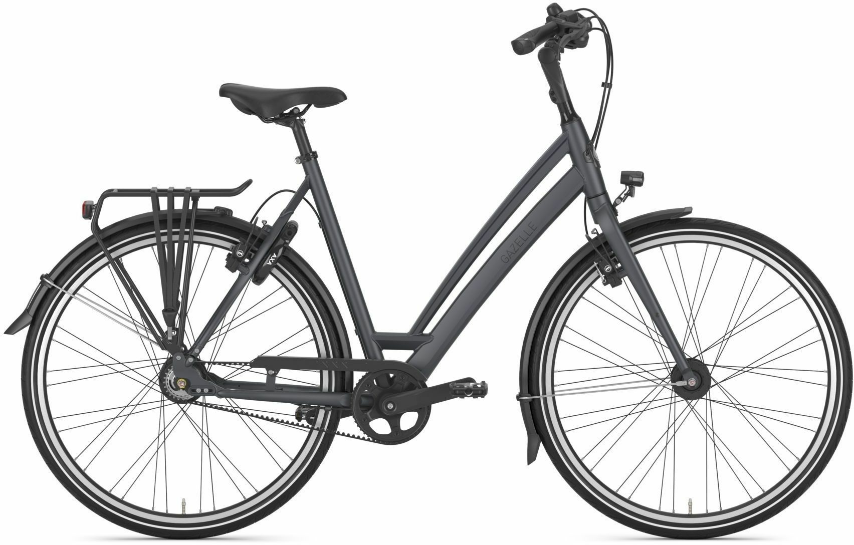 Gazelle CHAMONIX S8 URBAN, 8 Gang Nabenschaltung, Damenfahrrad, Tiefeinsteiger, Modell 2023, 28 Zoll 53 cm meteor grey