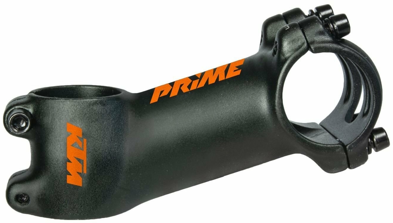 KTM Prime Stem +/- 17° titan bolts 80 mm, 31,8 mm matt black / shiny orange