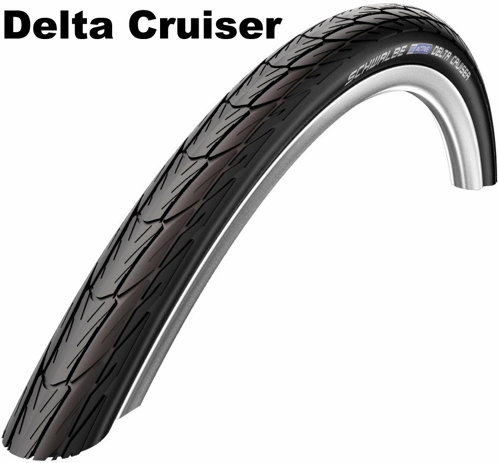 Schwalbe Active Line - Kevlar Guard - Drahtreifen, 26 Zoll Delta Cruiser (37-590) schwarz/schwarz