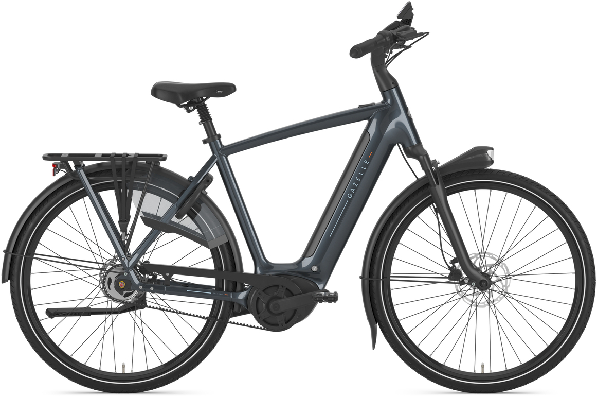 Gazelle Grenoble C5 HMB (625 Wh), 5 Gang Nabenschaltung, Herrenfahrrad, Diamant, Modell 2025, 28 Zoll 61 cm Anthracite G