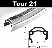 Schürmann Hinterrad TOUR 21 (7/8 Fach/SI), 28 Zoll