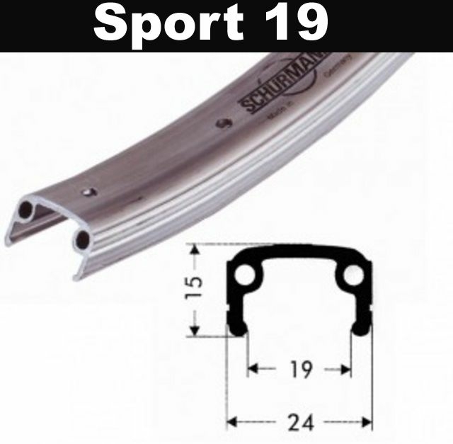 Schürmann Hinterrad Sport 19 (8/9fa/si), 28 Zoll