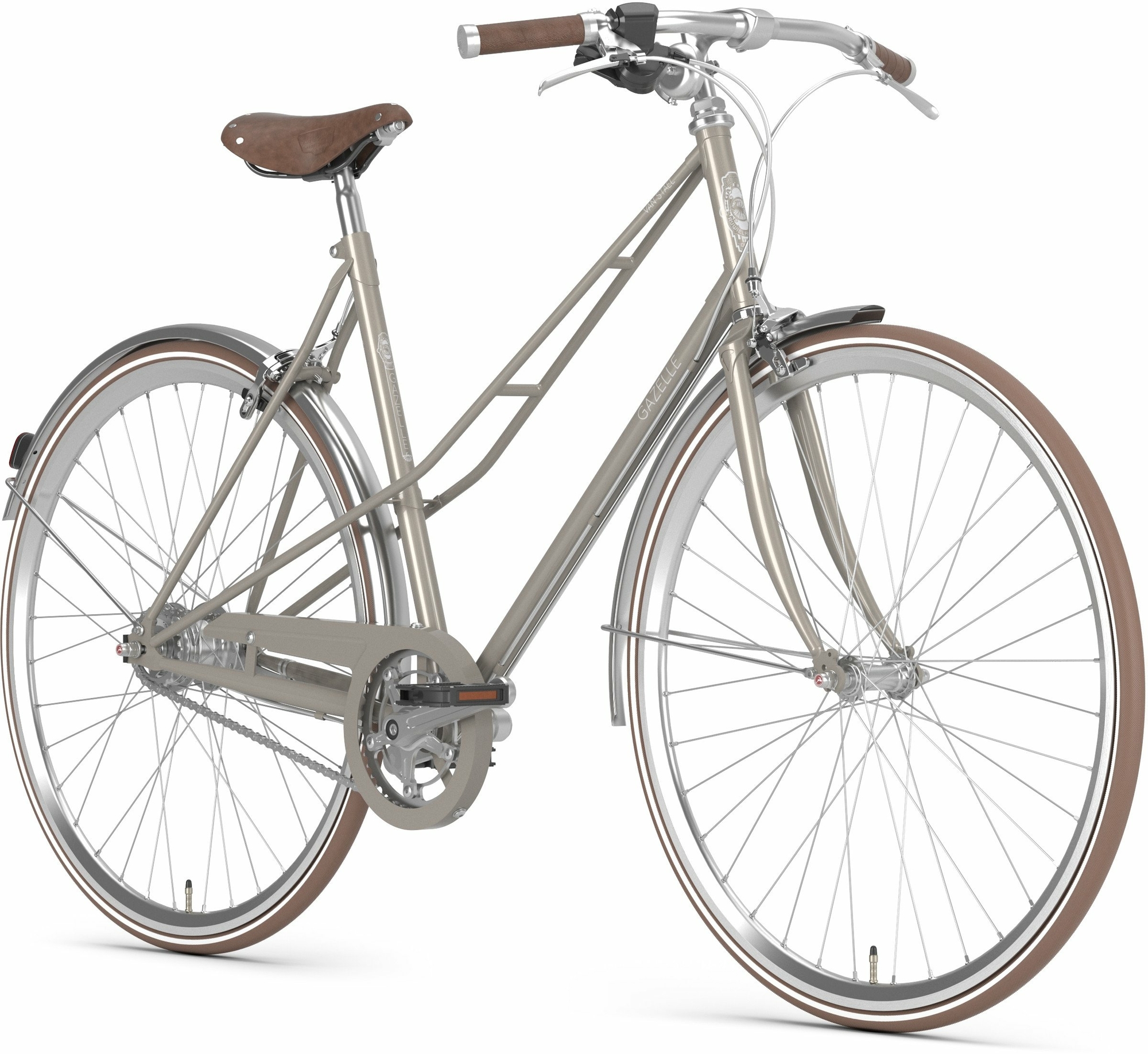 Gazelle VAN STAEL V7, 7 Gang Nabenschaltung, Damenfahrrad, Tiefeinsteiger, Modell 2024, 28 Zoll