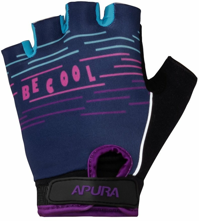 Apura Kinder Handschuh Glove Stripe M petrol/pink
