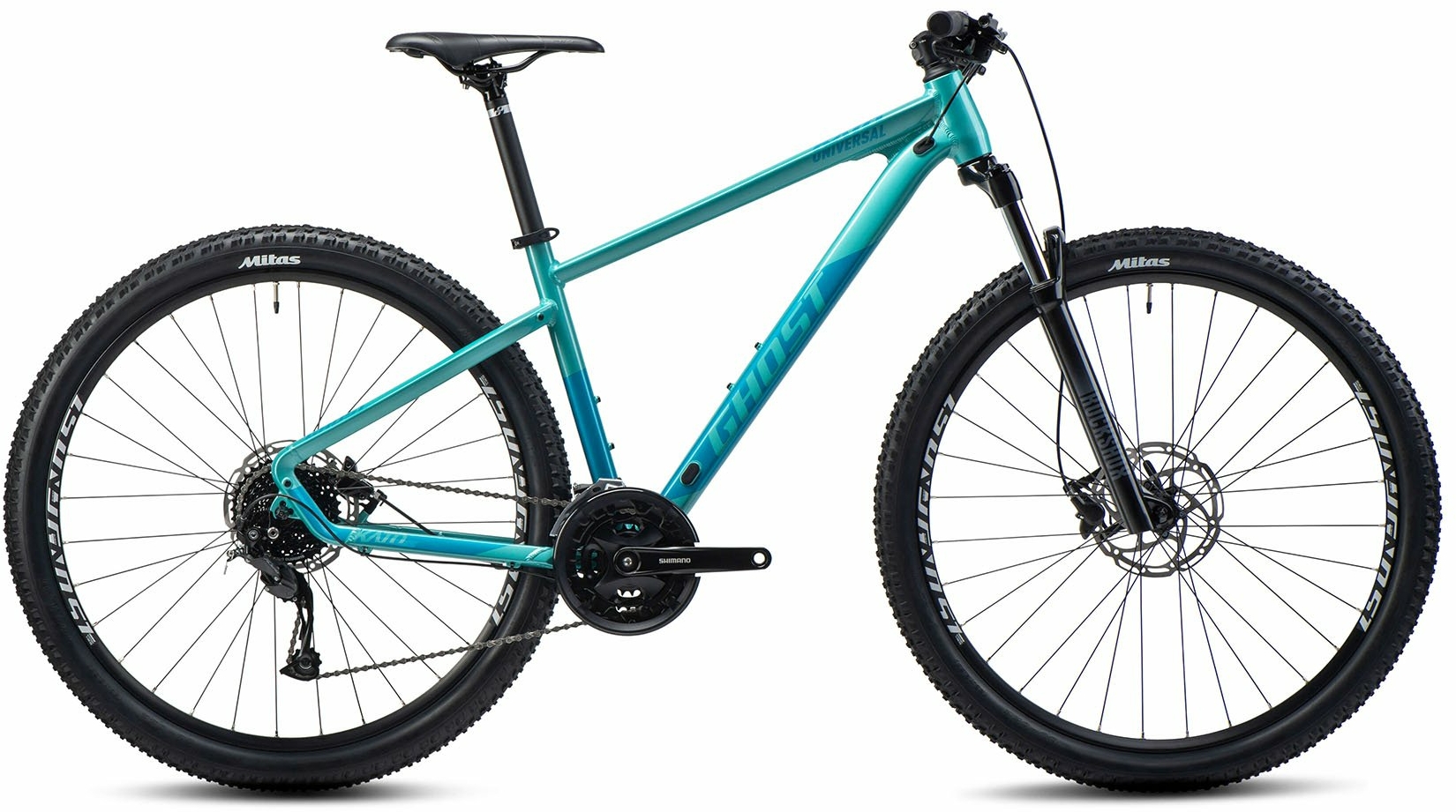 GHOST Kato Universal 27.5 AL, 27 Gang Kettenschaltung, Herrenfahrrad, Diamant, Modell 2024, 27,5 Zoll 44 cm pearl bluegr