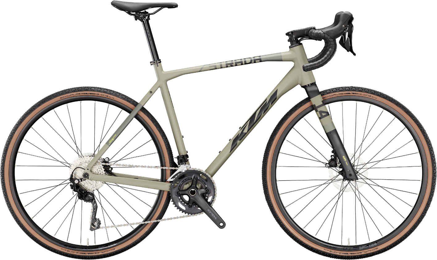 KTM X-STRADA 20, 20 Gang Kettenschaltung, Herrenfahrrad, Diamant, Modell 2024, 28 Zoll 55 cm olive grey matt (black+lemo