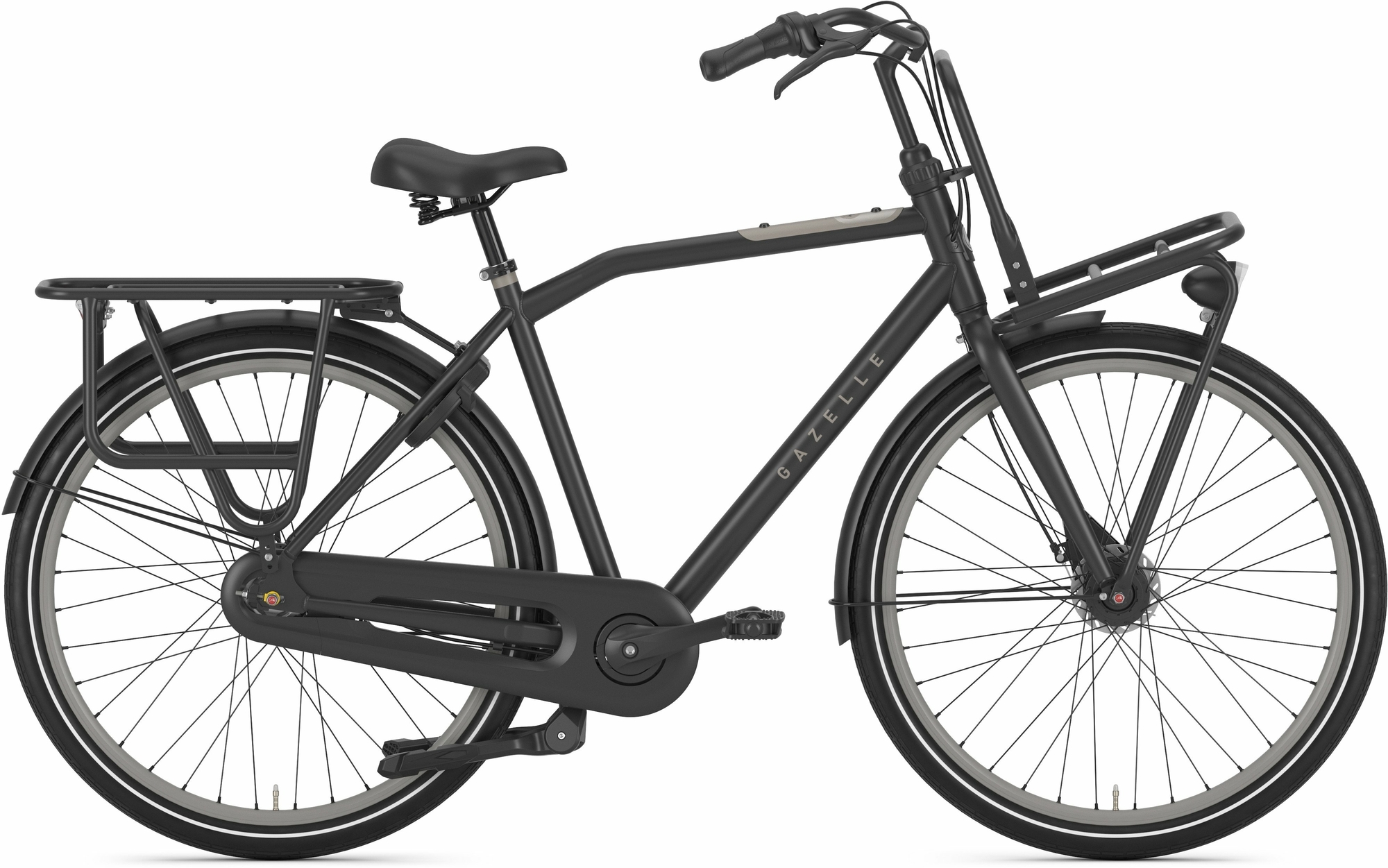 Gazelle HEAVY DUTYNL T7, 7 Gang Nabenschaltung, Herrenfahrrad, Diamant, Modell 2024, 28 Zoll 49 cm black