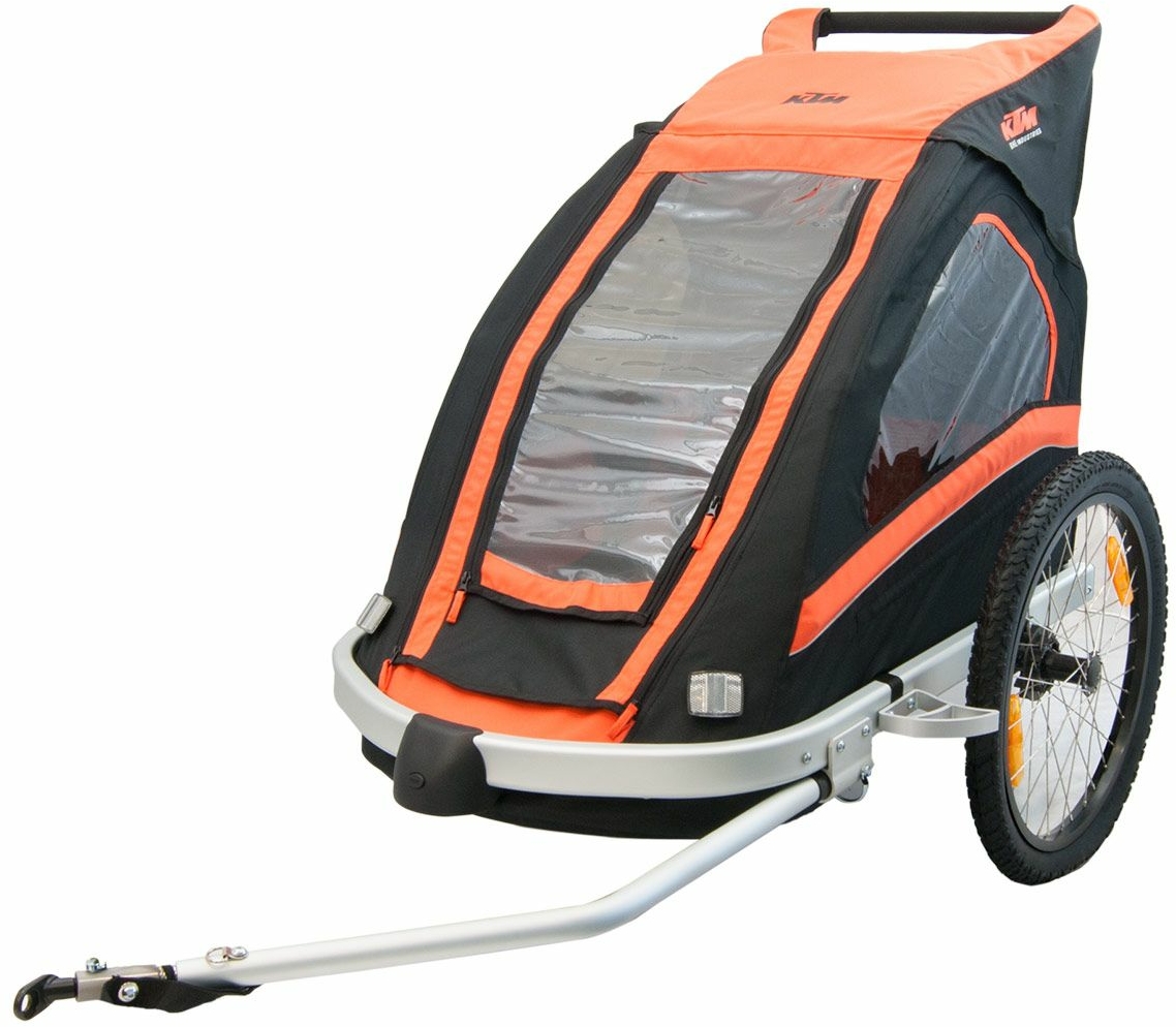 KTM Anhänger carry more II, für 2 Kinder schwarz / orange