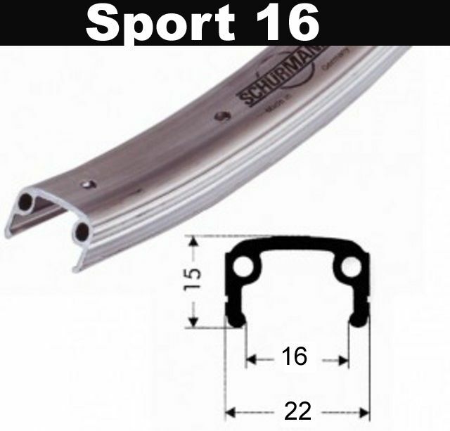 Schürmann Hinterrad Sport 16 (7/8 Fach/si),28 Zoll