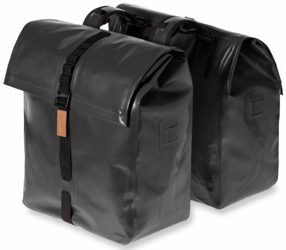 Basil Urban Dry Double Bag Gepäckträgertasche, schwarz solid black