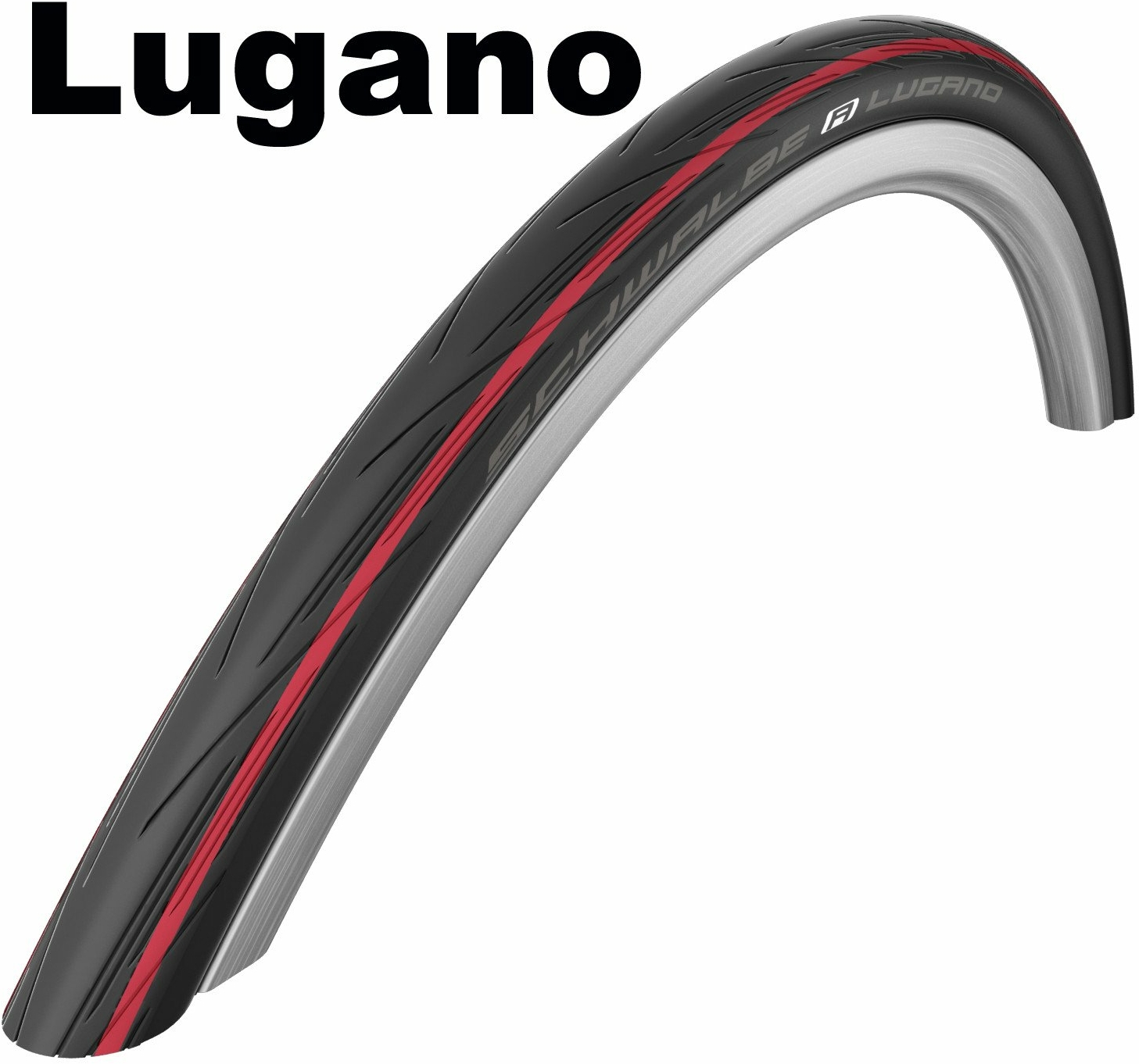 Schwalbe Active Line - K-Guard - Silica- Faltreifen, 28 Zoll Lugano II (25-622) schwarz/rot/schwarz