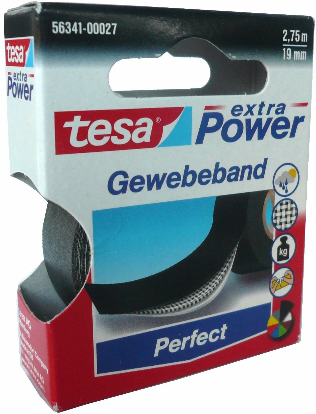 Tesa Lenkerband schwarz 19 x 2,75 m schwarz