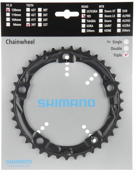 Shimano Kettenblatt 5703 105 (10/130/39Z) schwarz