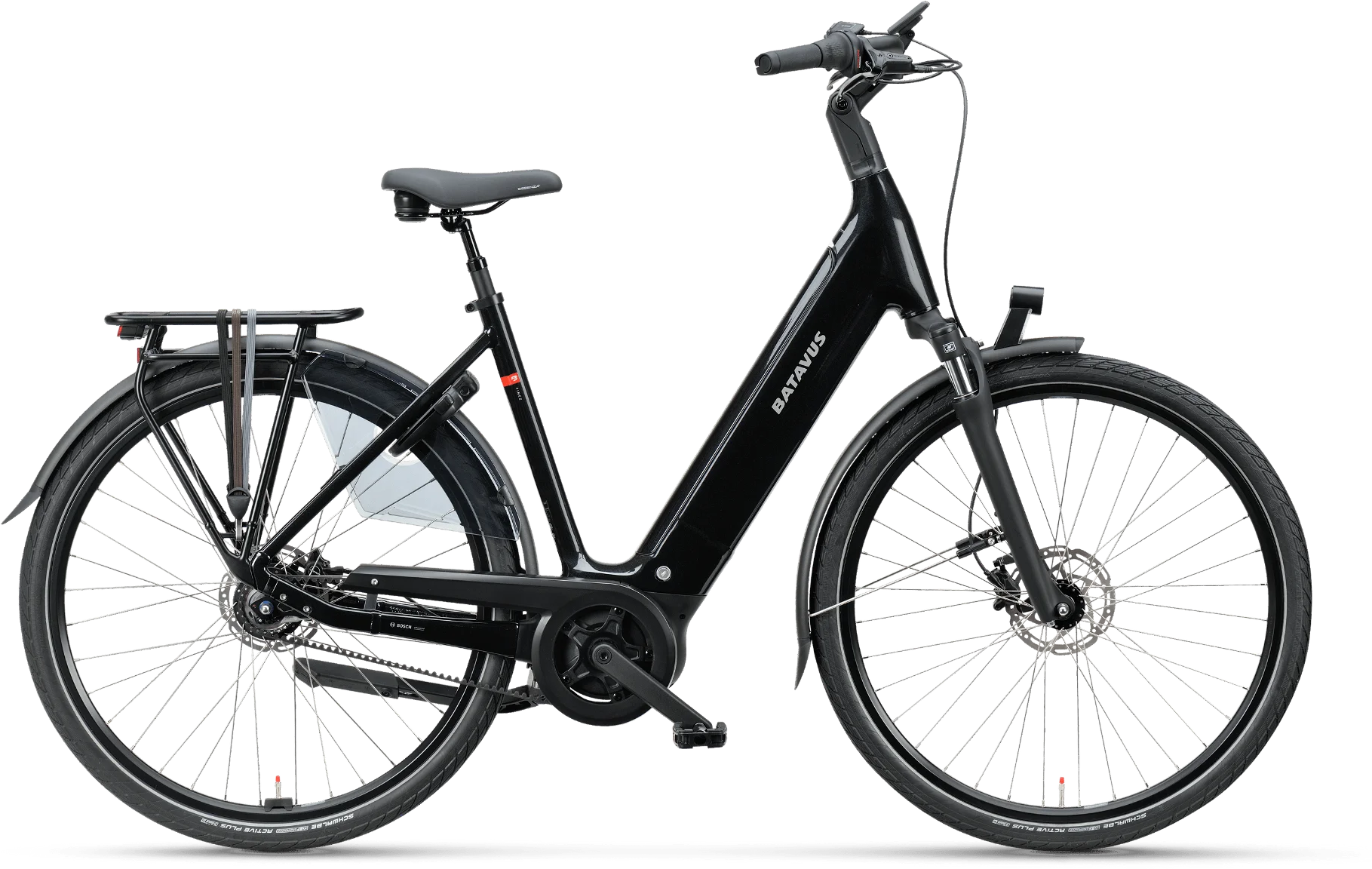 Batavus Finez E-go® Power Exclusive (750 Wh), 5 Gang Nabenschaltung, Damenfahrrad, Deep, Modell 2024, 28 Zoll 53 cm nero