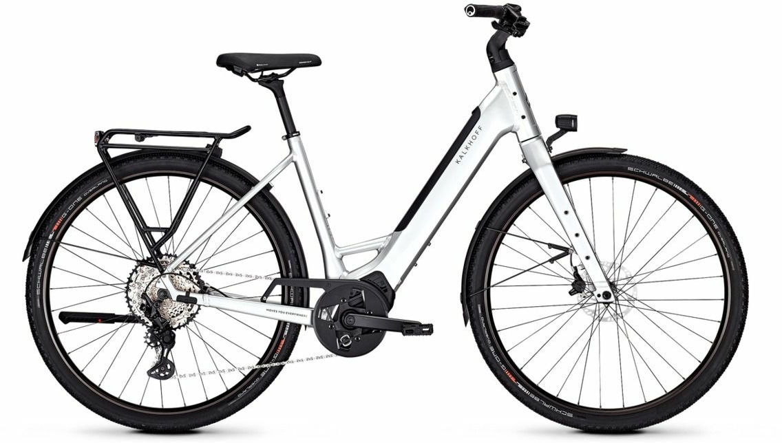 Kalkhoff ENDEAVOUR L EXCITE (400 Wh), 12 Gang Kettenschaltung, Damenfahrrad, Wave, Modell 2025, 29 Zoll 50 cm nepalsilve