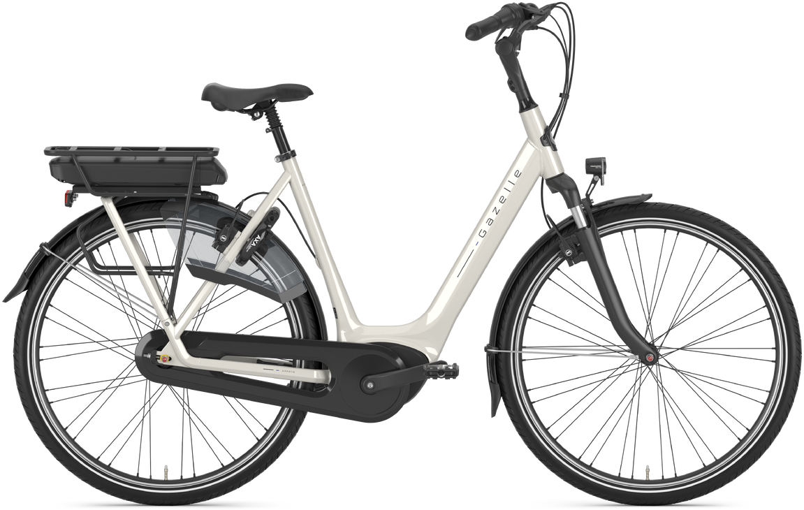 Gazelle Arroyo C7+ HMB (500 Wh), 7 Gang Nabenschaltung, Damenfahrrad, Wave, Modell 2024, 28 Zoll 61 cm ivory whitegloss