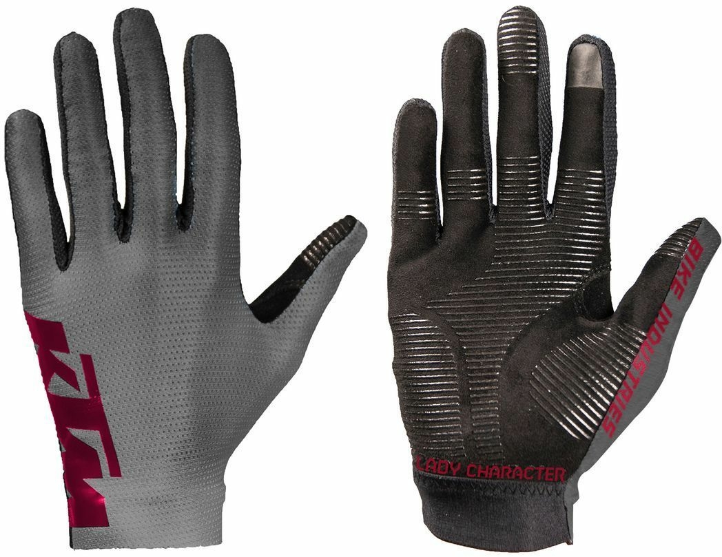 KTM Lady Character Handschuhe Gloves long XL grey/berry